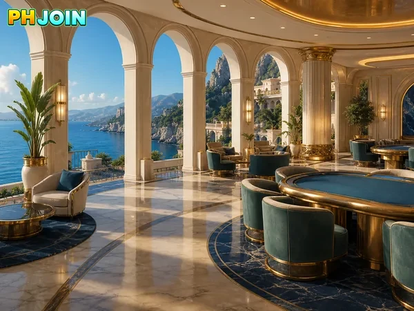 PHJOIN banner highlighting the casino lobby and slot selection